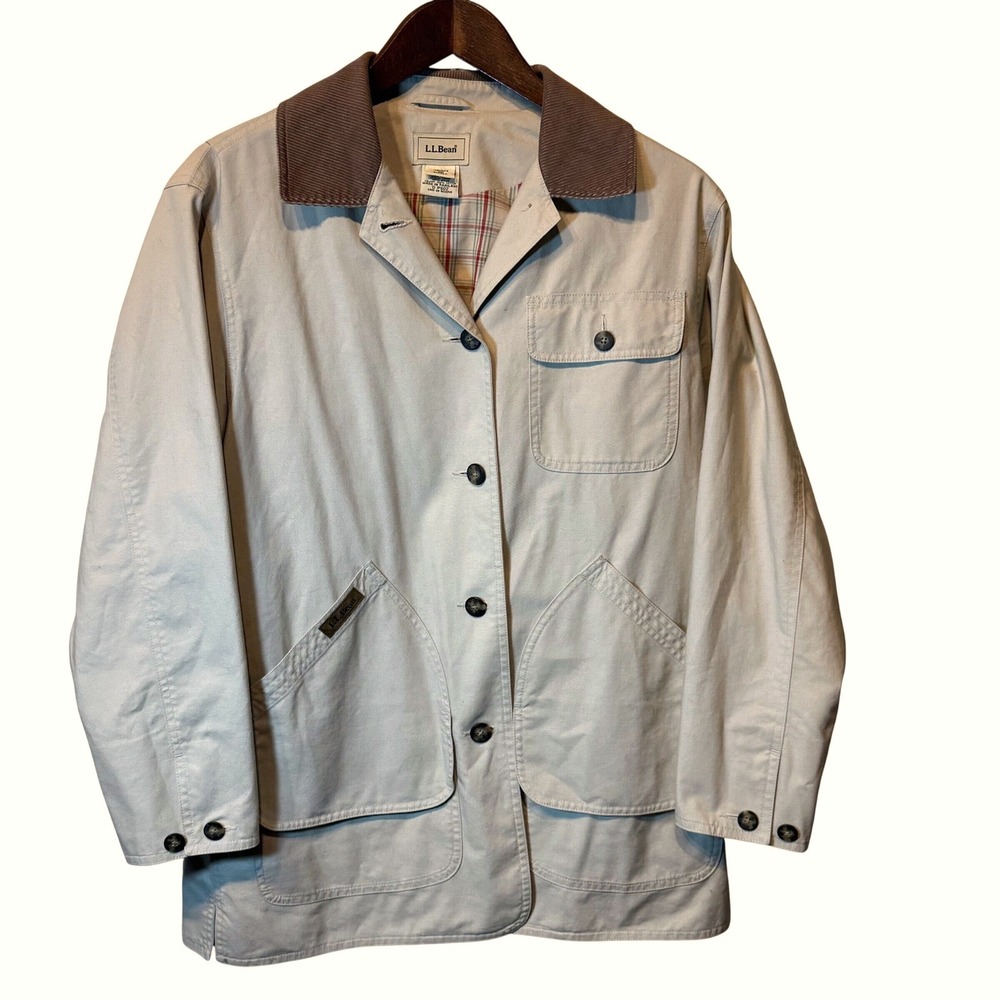 LL Bean Women's Field Chore Coat Barn Tan Jacket Barncore Utility Heritage Sm